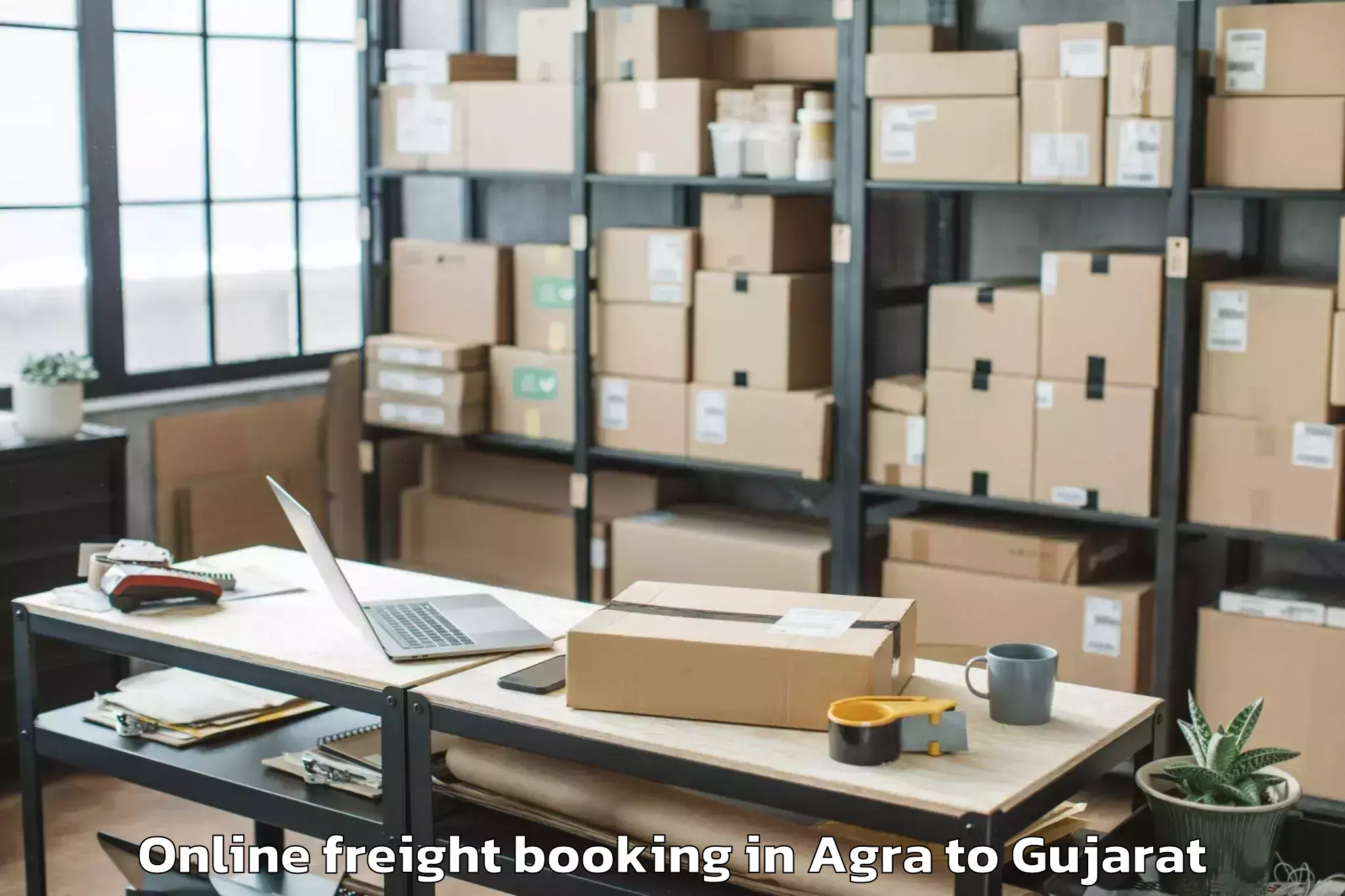 Reliable Agra to Unjha Online Freight Booking